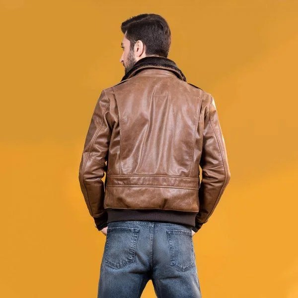 Aviator Leather Jacket - M