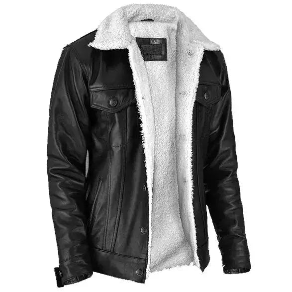Napa Leather Sherpa Jacket