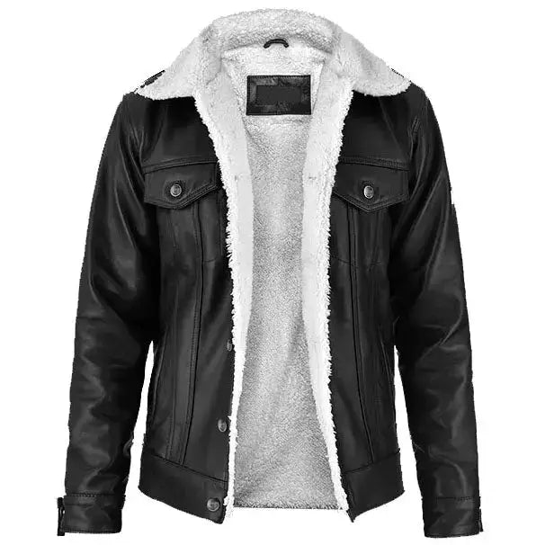 Napa Leather Sherpa Jacket