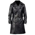 Premium Mens Cow Leather Trench Coat